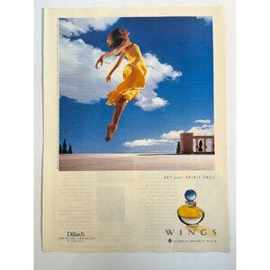 Vintage 1993 Giorgio Beverly Hills Wings Perfume Advertisement Print Ad